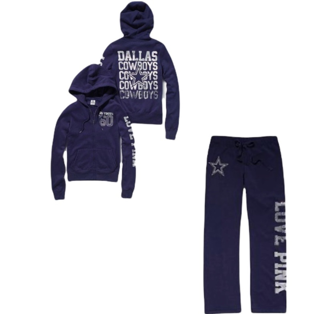 Victoria’s Secret Pink Dallas Cowboys Hoodie Sweatpants Set